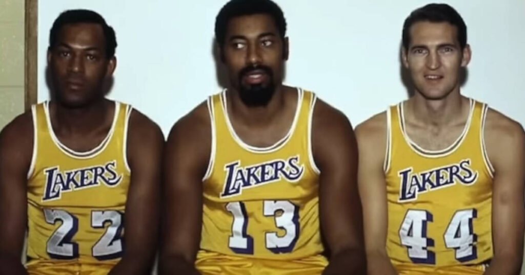 Elgin Baylor, Wilt Chamberlain, and Jerry West, LA Lakers